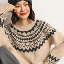 Alina - Dame sweater med rund hals og løstsiddende pasform