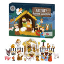 HolyJoy - Julekrybbe-kalender med 24 miniaturer i harpiks