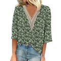 Joyce - Stilfuld bluse med blomsterprint, korte ærmer og