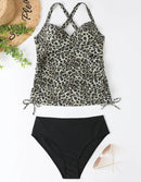 Hazel - Tankini-sæt med rynket top og bikinibund