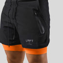Jaxon – 2 i 1 sportsshorts med lynlåslommer