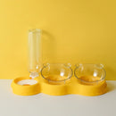 BowlEase – 3 i 1 kattefoderskål med vandbeholder og dobbelt skålopsætning