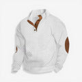 Langærmet sweater med knapkrave