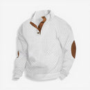 Langærmet sweater med knapkrave