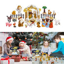 HolyJoy - Julekrybbe-kalender med 24 miniaturer i harpiks