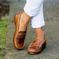 Linda – Slip-on loafers med teksturerede detaljer