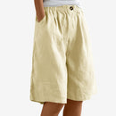 Kvindelige knælange shorts med elastisk talje