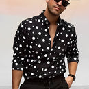 Wayne – Stilfuld printskjorte med lange ærmer og knaplukning