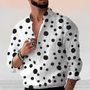 Wayne – Stilfuld printskjorte med lange ærmer og knaplukning