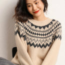Alina - Dame sweater med rund hals og løstsiddende pasform