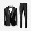 3-delt slim fit jakkesæt med blazer, vest og bukser