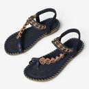 Dame flade sandaler med T-rem