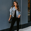 Jacqueline Leopard Print Langærmet Button Up Jakke