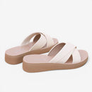 Dame slippers med krydsremme