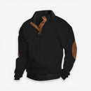 Langærmet sweater med knapkrave