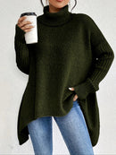 Lisa langærmet cashmere-trøje med rullekrave