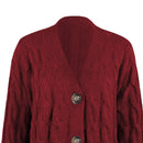 Laura – Moderne cardigan med lange ærmer og knaplukning