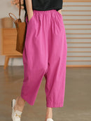 Luna - Dame sommer harem bukser med elastisk linning