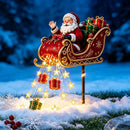 Yulebeam - Solcelle Juledekoration med Flyvende Julemandsslæde