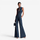 Dame udenærmet vidde jumpsuit