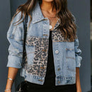Jacqueline Leopard Print Langærmet Button Up Jakke