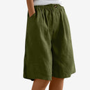 Kvindelige knælange shorts med elastisk talje