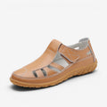 Dame slip-on sandaler med Velcro-strop