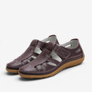 Dame slip-on sandaler med Velcro-strop