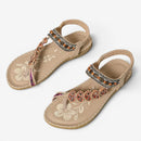 Dame flade sandaler med T-rem