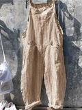 Natalie - Ærmeløs, stribet jumpsuit med løs pasform