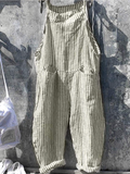 Natalie - Ærmeløs, stribet jumpsuit med løs pasform