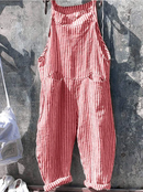 Natalie - Ærmeløs, stribet jumpsuit med løs pasform