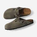 Rosie – Halvåbne Slip-On Tøfler med Justerbar Spænde