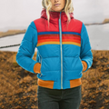 Maria retro dunjakke med fleecefor