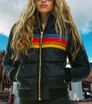 Maria retro dunjakke med fleecefor