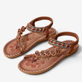 Dame flade sandaler med T-rem