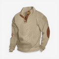 Langærmet sweater med knapkrave
