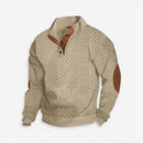 Langærmet sweater med knapkrave