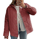 Celia - Dame oversized jakke med knaplukning og stribet