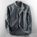 Hiro - Slim-fit skjorte med stand-up krave for moderne