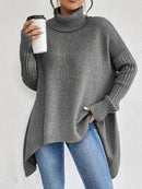 Lisa langærmet cashmere-trøje med rullekrave