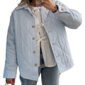 Celia - Dame oversized jakke med knaplukning og stribet