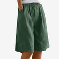 Kvindelige knælange shorts med elastisk talje