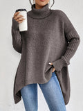 Lisa langærmet cashmere-trøje med rullekrave