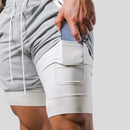 Jaxon – 2 i 1 sportsshorts med lynlåslommer