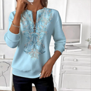 Dame Halv Zip Slank Fit Sweater