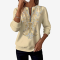 Dame Halv Zip Slank Fit Sweater