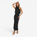 Kvindekjole med Off Shoulder og Langt Design