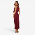 Kvindekjole med Off Shoulder og Langt Design
