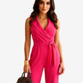 Ærmeløs damejumpsuit med V-hals